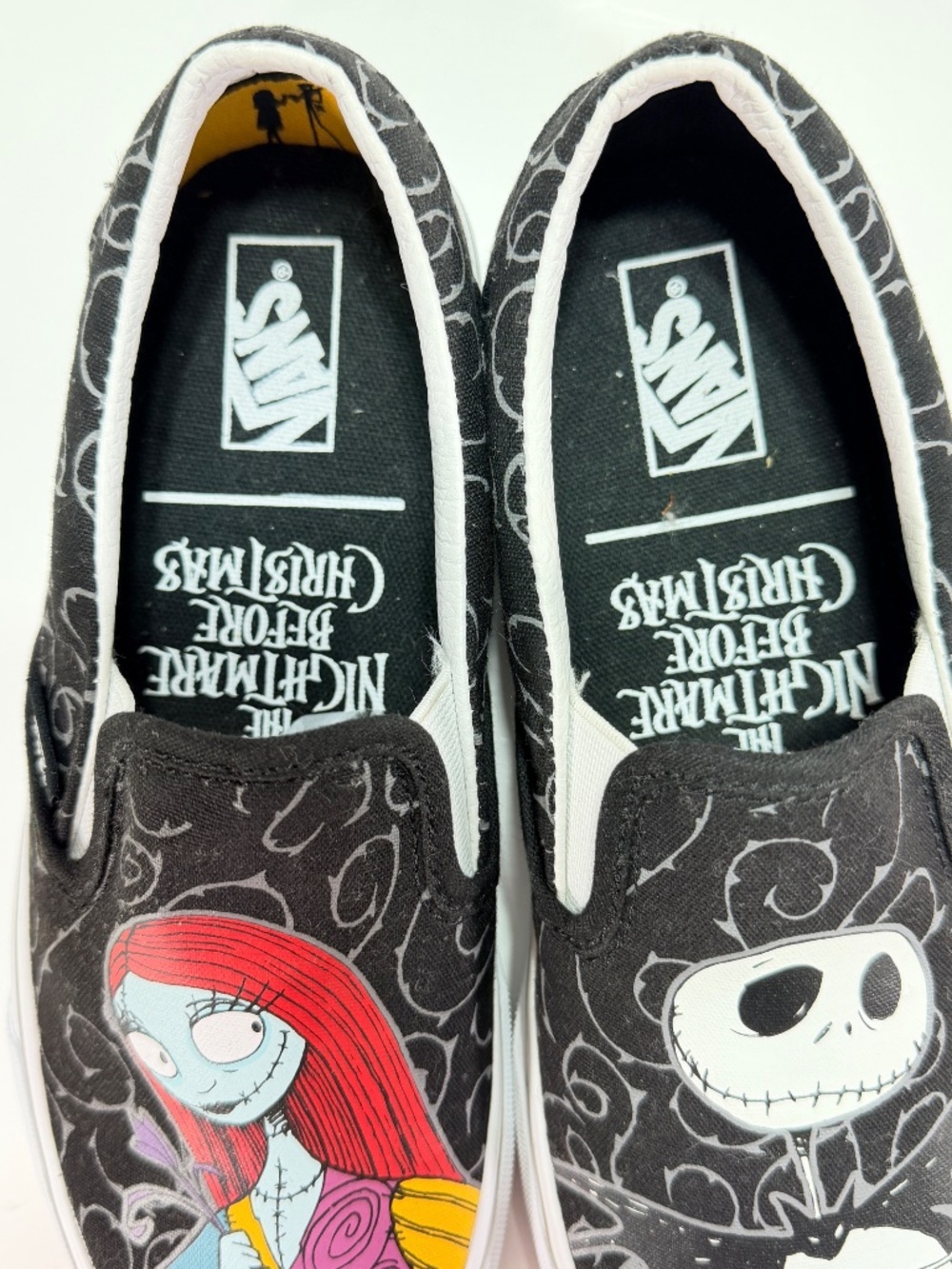 VANS Nightmare Before Christmas Jack & Sally Slip On Shoes Women's 6.5 NEW w/Tag - Picture 3 of 16